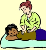 Woman receiving a soothing massage