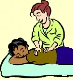 Woman receiving a soothing massage